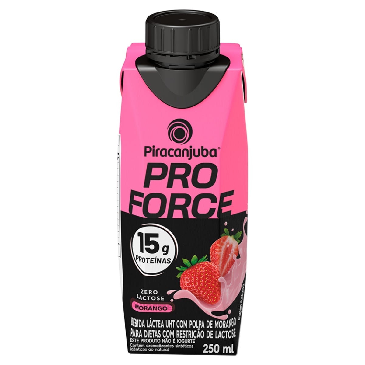 Bebida Láctea Sabor Morango Pro Force Piracanjuba 250ml