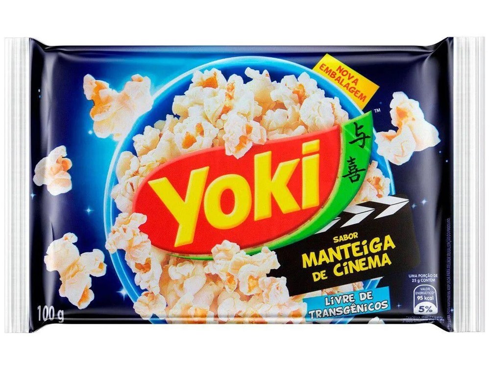 Pipoca para Micro-Ondas Manteiga de cinema Yoki 100g