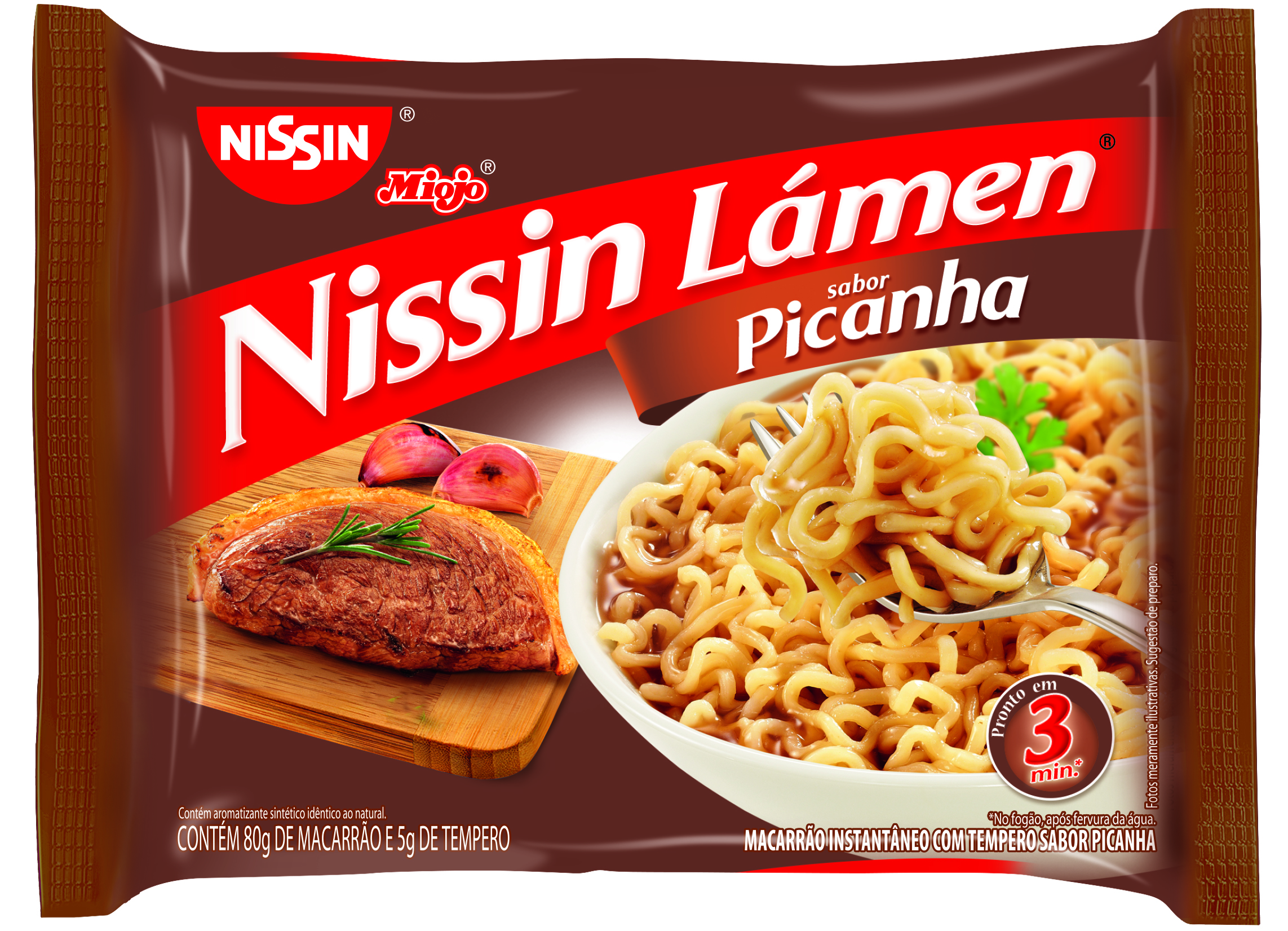 Macarrão Instantâneo Sabor Picanha Nissin 85g
