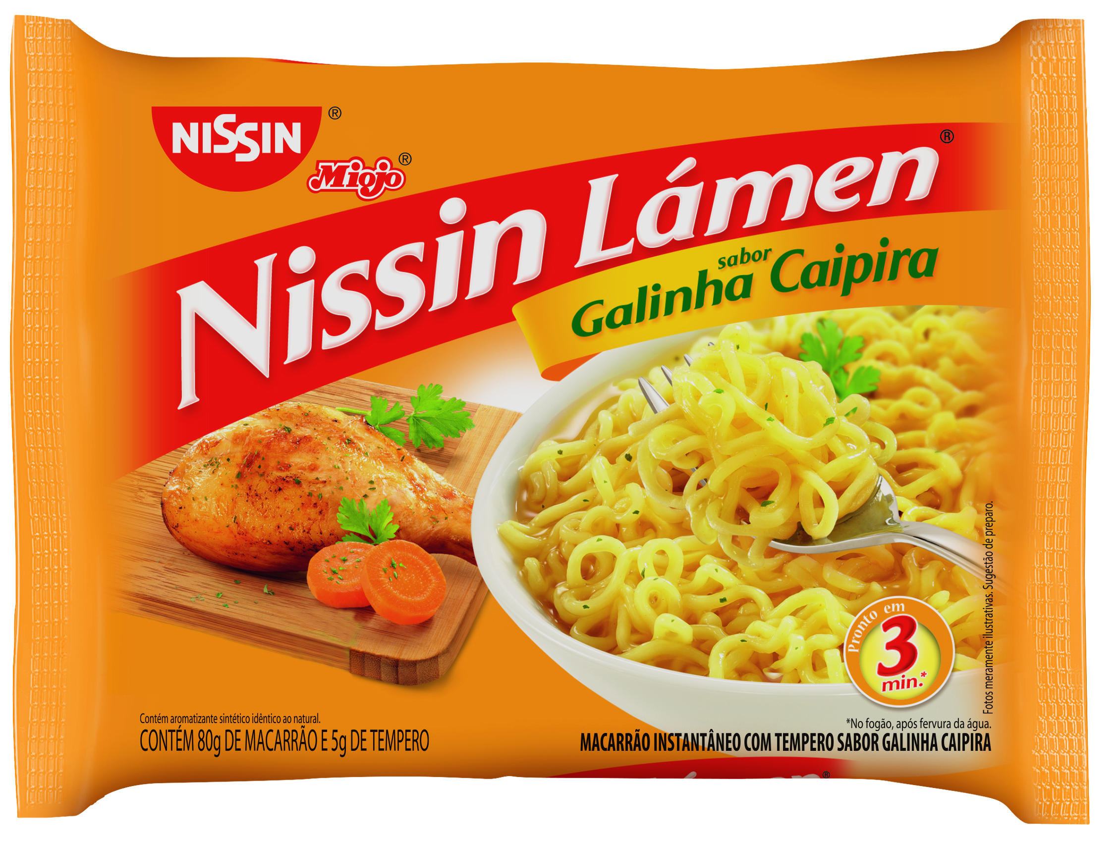 Macarrão Instantâneo Sabor Galinha Caipira Nissin 85g