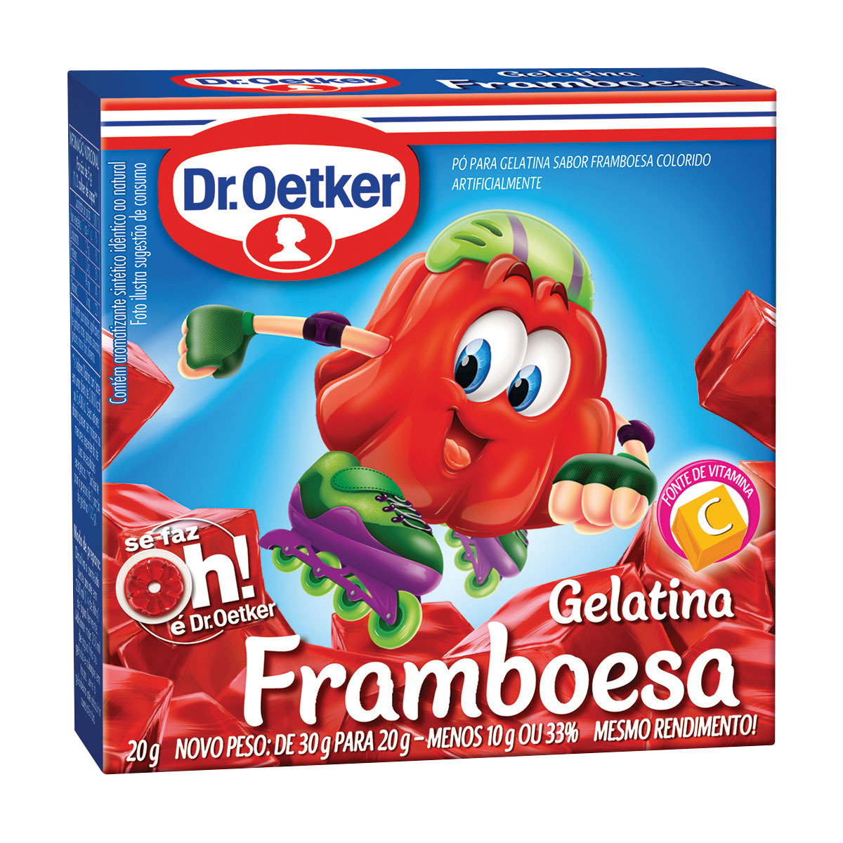 Gelatina em Pó Framboesa Dr Oetker 20g