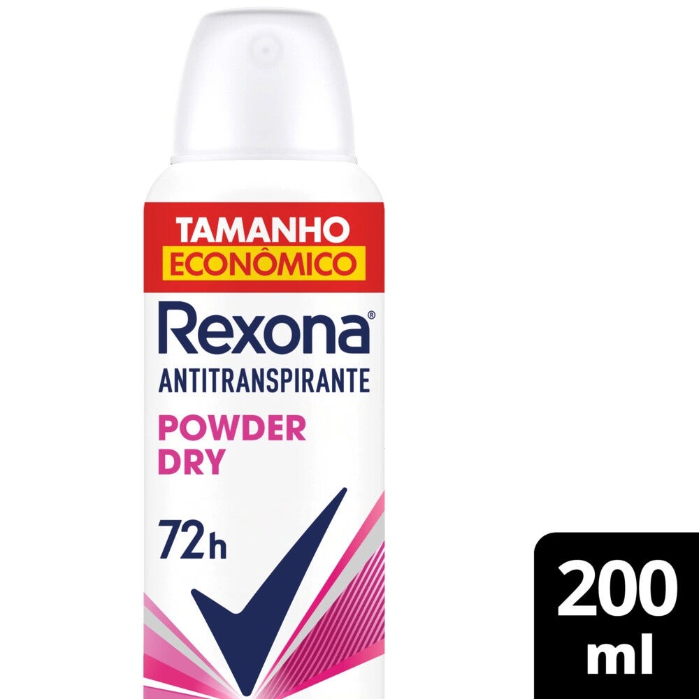 Desodorante Antitranspirante Aerosol Powder Dry Rexona 200ml