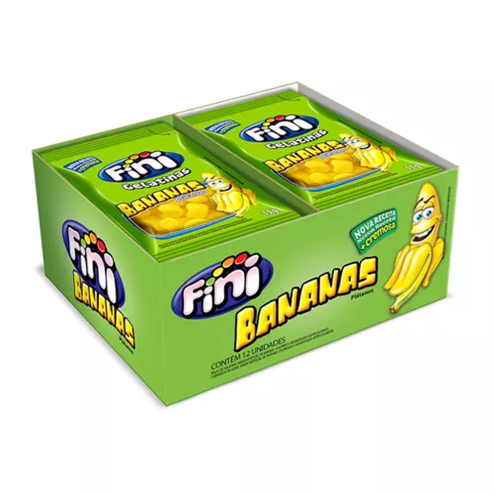 Bala Fini Gelatina Bananas 15g