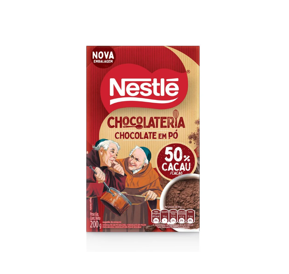 Chocolate em Pó Solúvel 50% Cacau Dois Frades Nestlé 200g
