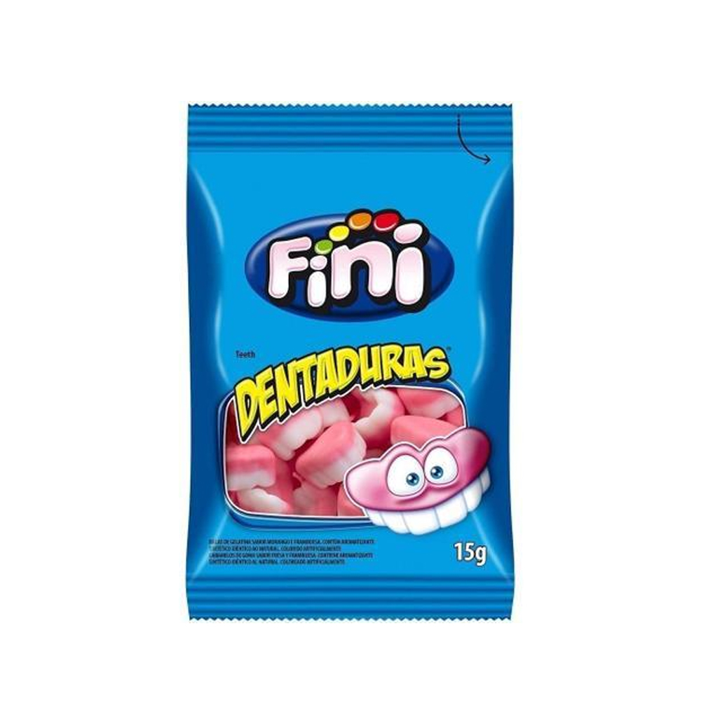 Bala Fini Gelatina Dentaduras 15g