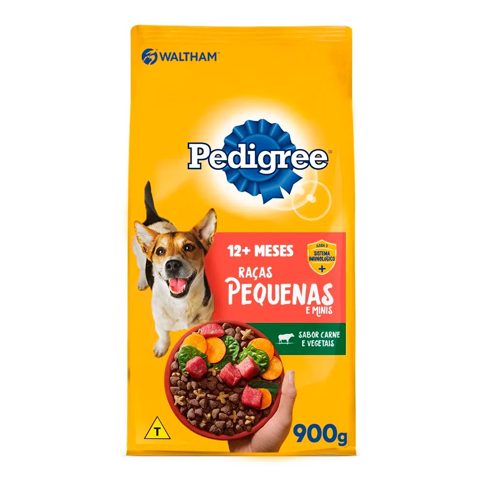Ração Para Cães Adultos de Raças Pequenas Sabor Carne e Vegetais Pedigree 900g