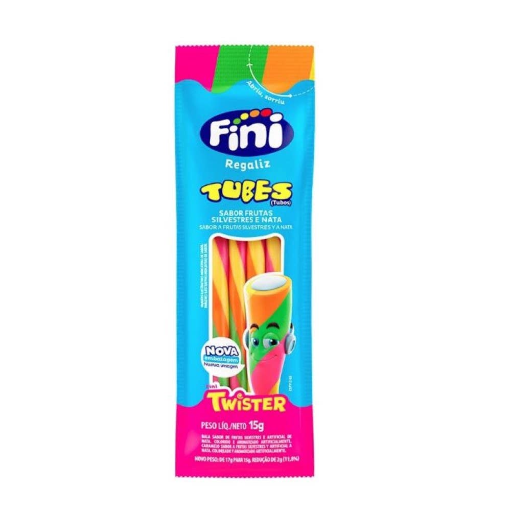 Bala Fini Tubes Frutas Silvestres e Nata 15g