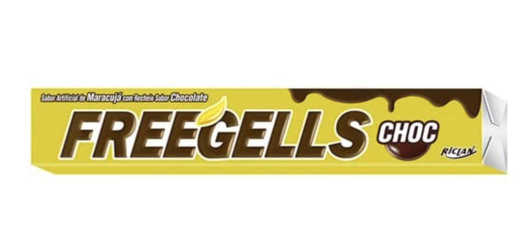 Bala Maracujá com Chocolate Freegells 27,6g