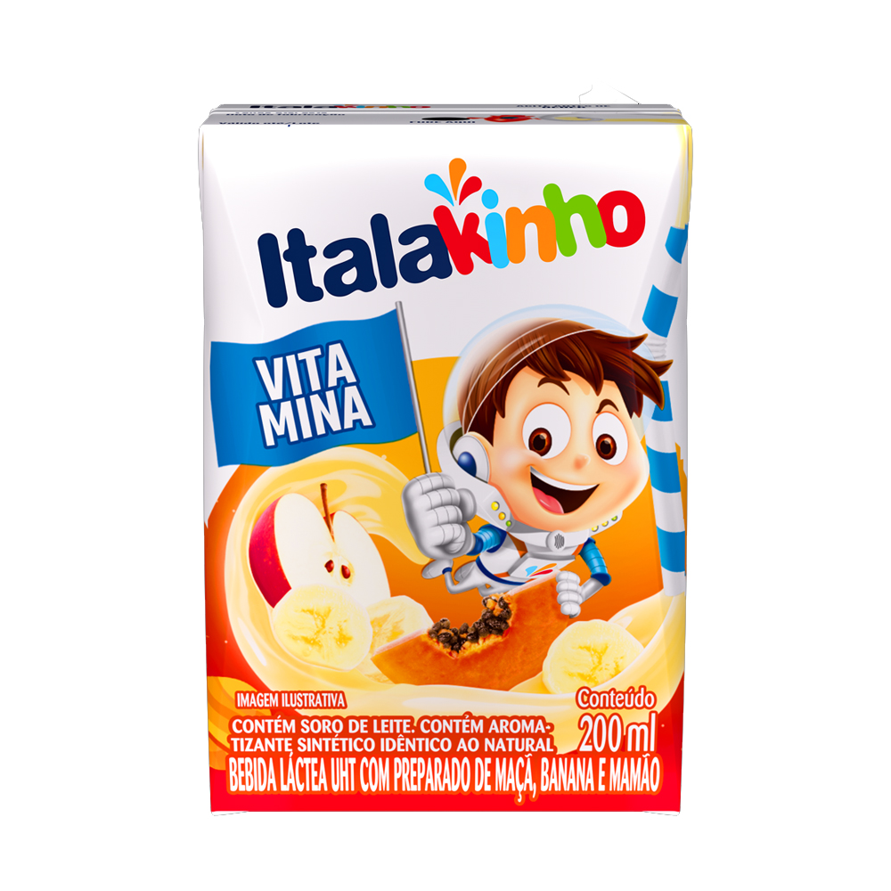 Bebida Láctea Sabor Mix de Frutas Italakinho 200ml