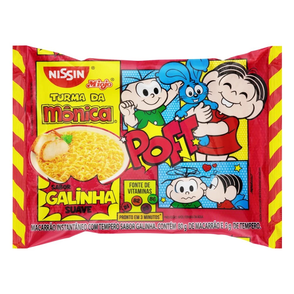 Macarrão Instantâneo Turma da Mônica Sabor Galinha Suave 85g