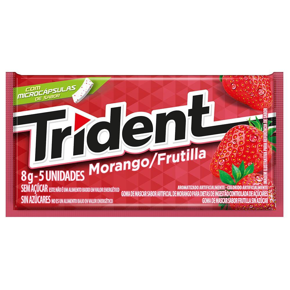 Goma de Mascar Sabor Morango Trident 8g