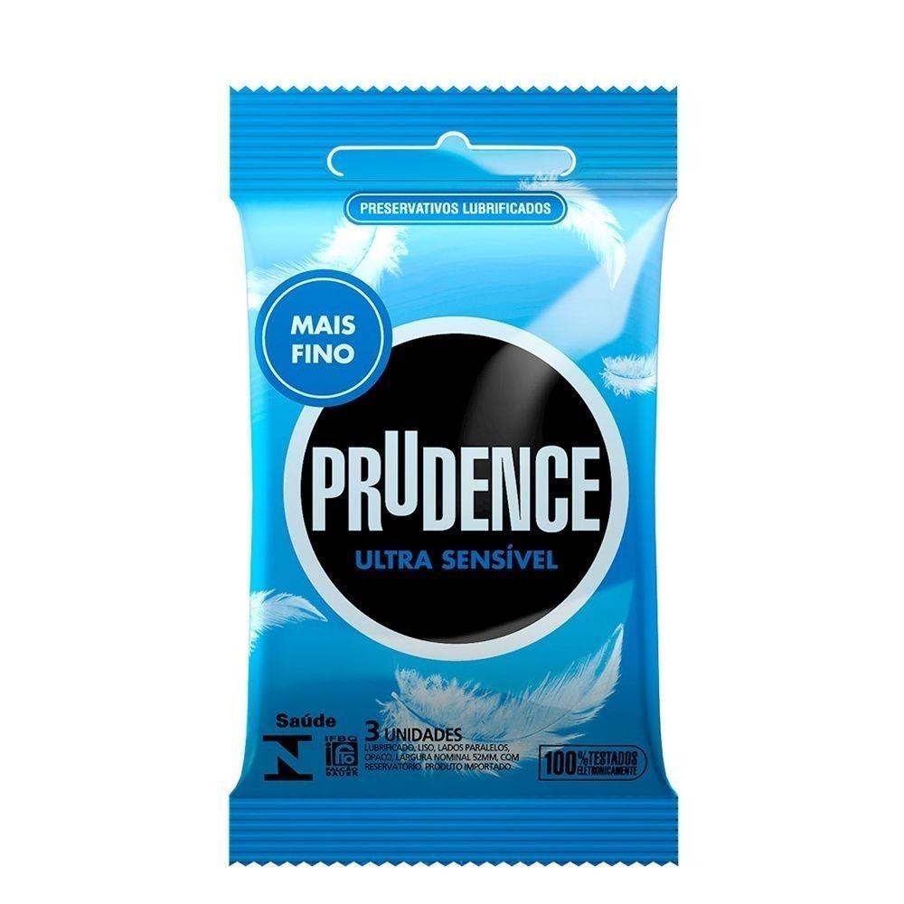 Preservativo Ultra Sensível Mais Fino Prudence com 3 unid