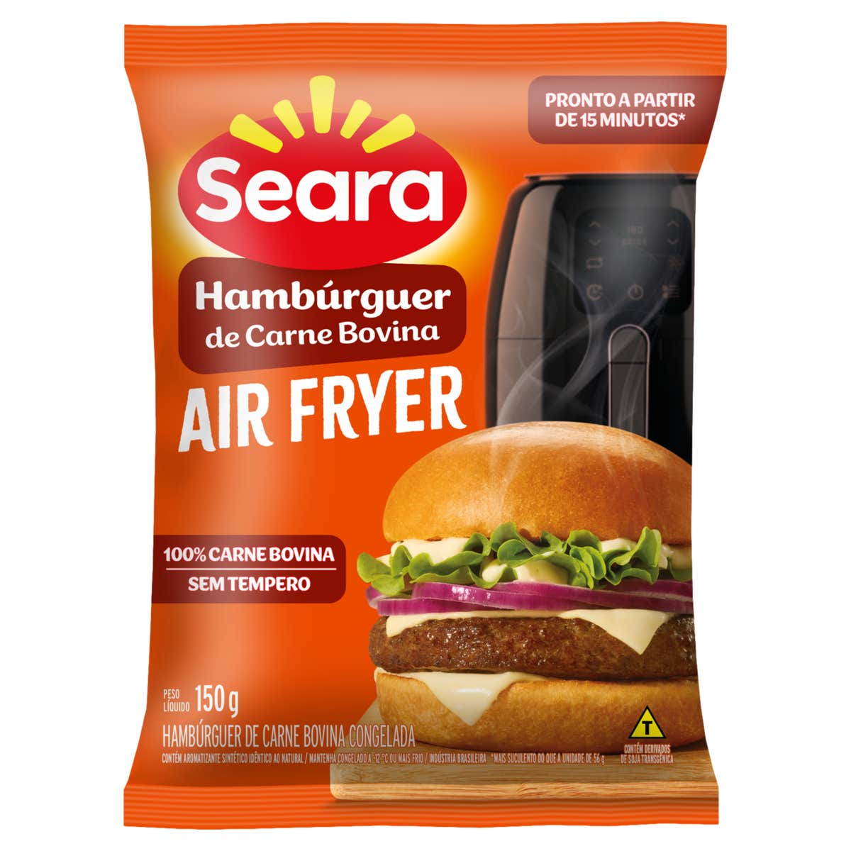 Hambúrguer Congelado Air Fryer Seara 150g