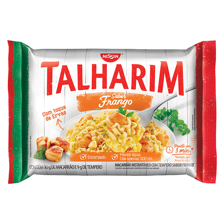 Macarrão Instântaneo Sabor Frango Nissin Talharim 99g
