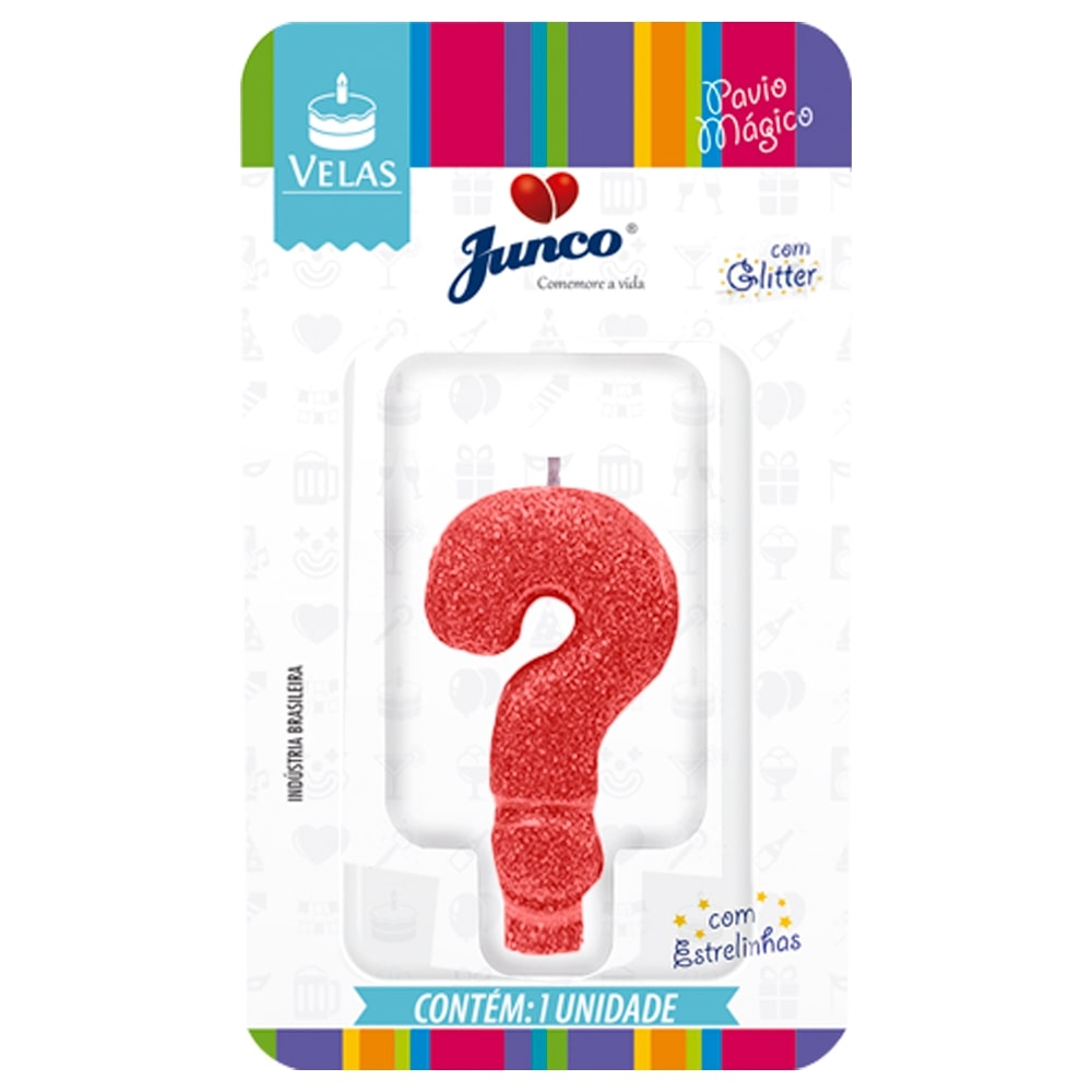 Vela de Aniversário Vermelho com Gliter Junco ?