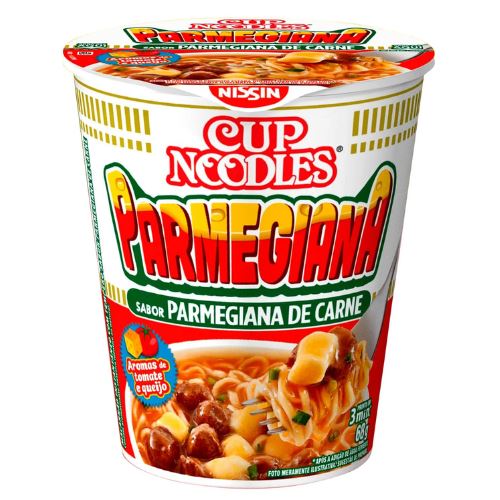 Cup Neodles Sabor Parmegiana de Carne Nissin 68g