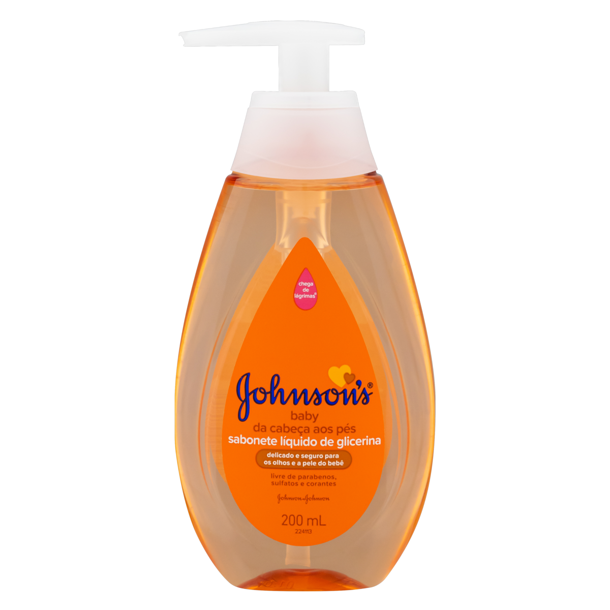 Sabonete Líquido de Glicerina da Cabeça aos Pés Johnsons Baby 200ml
