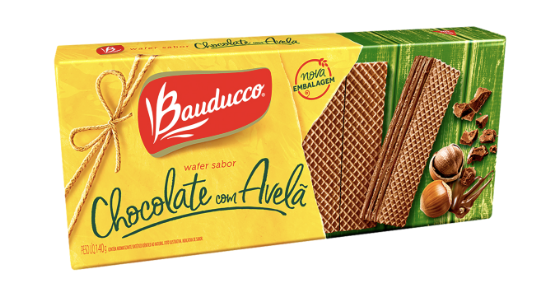 Biscoito Wafer Chocolate com Avelã Bauducco 140g