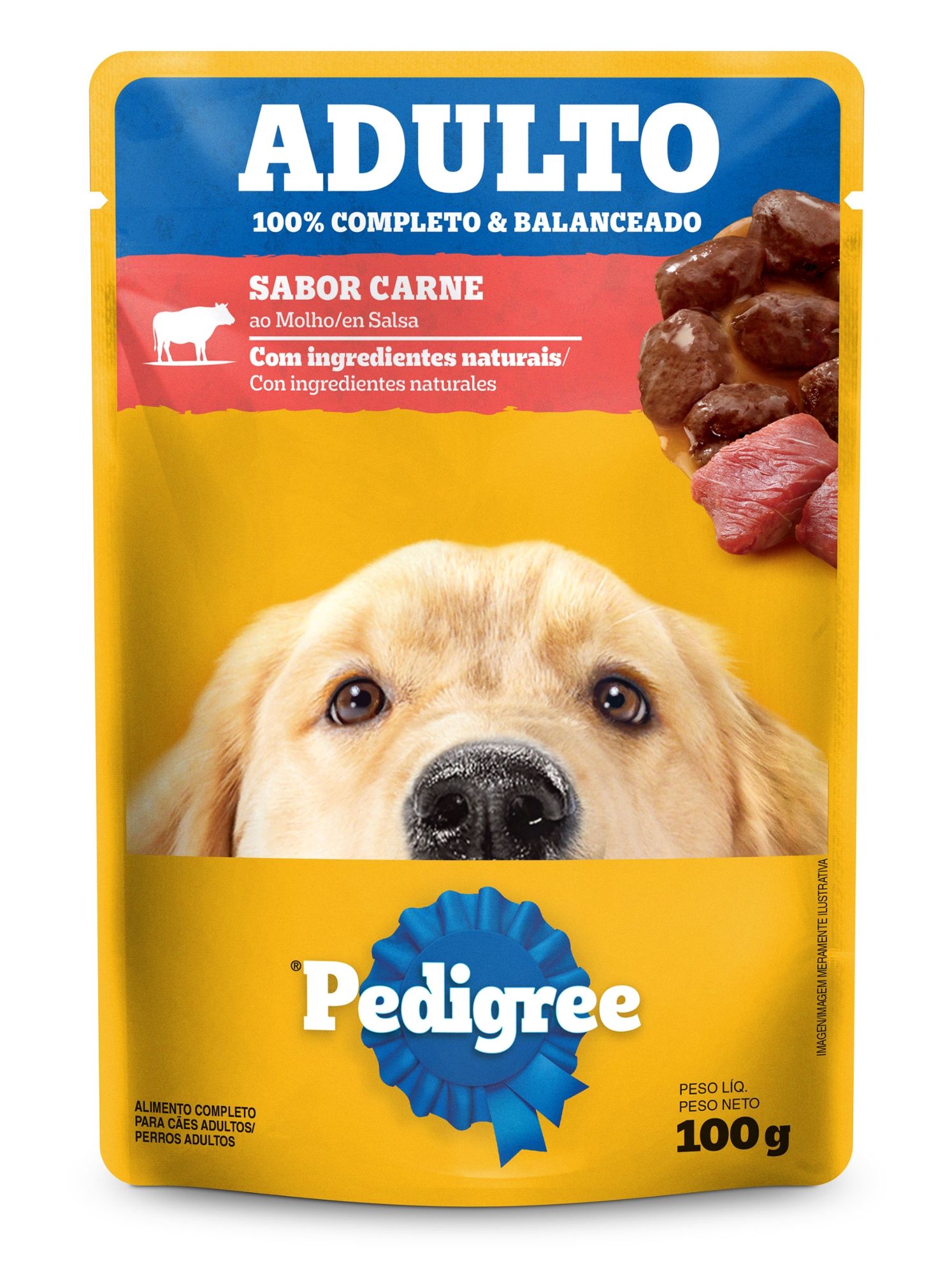 Sachê Para Cães Adultos Sabor Carne Pedigree 100g