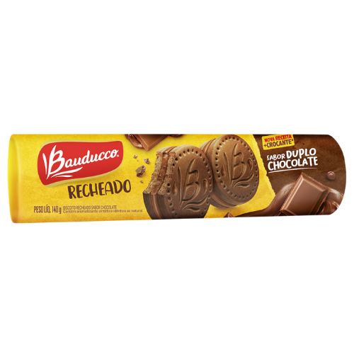Biscoito Recheado Duplo Chocolate Bauducco 140g
