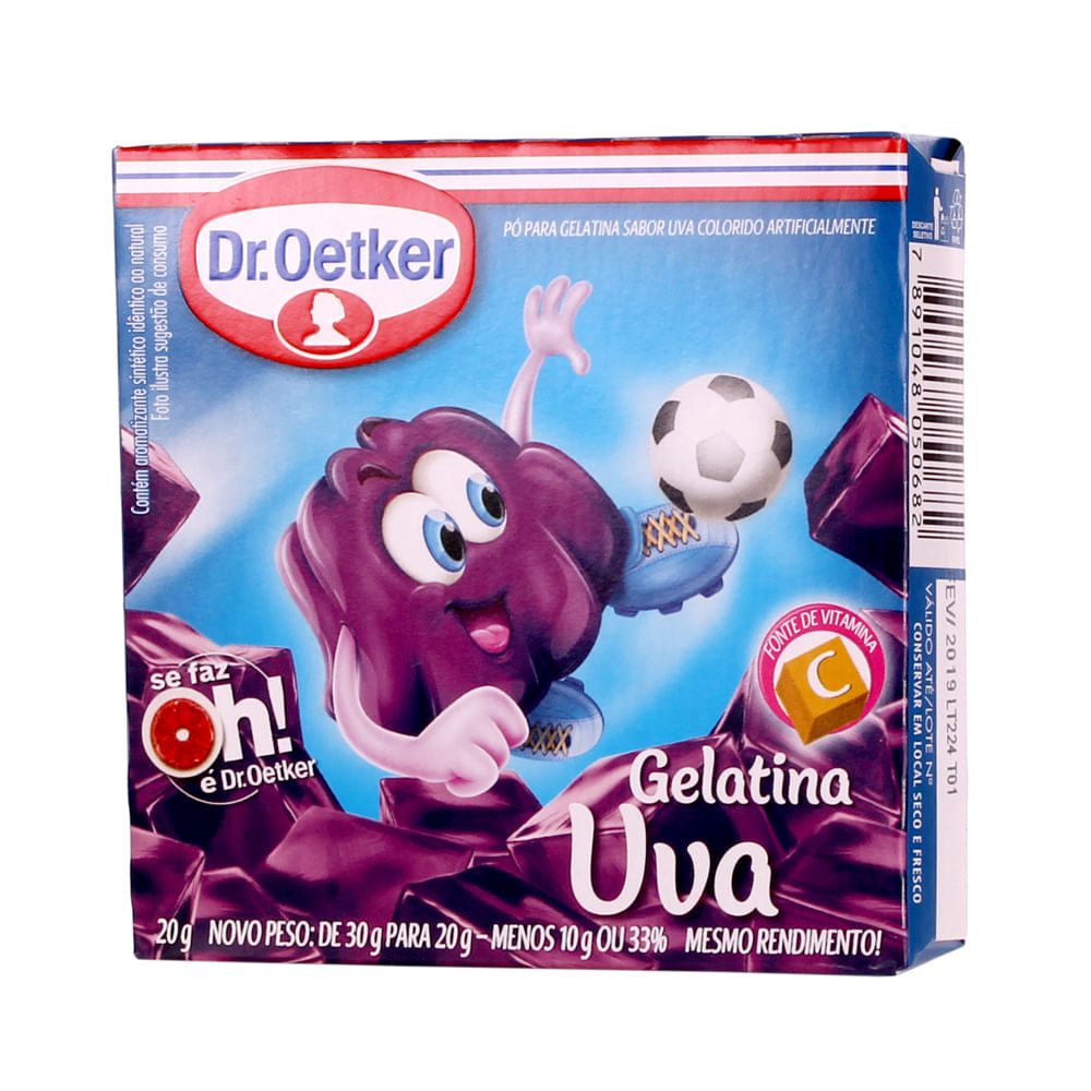 Gelatina em Pó Uva Dr Oetker 20g