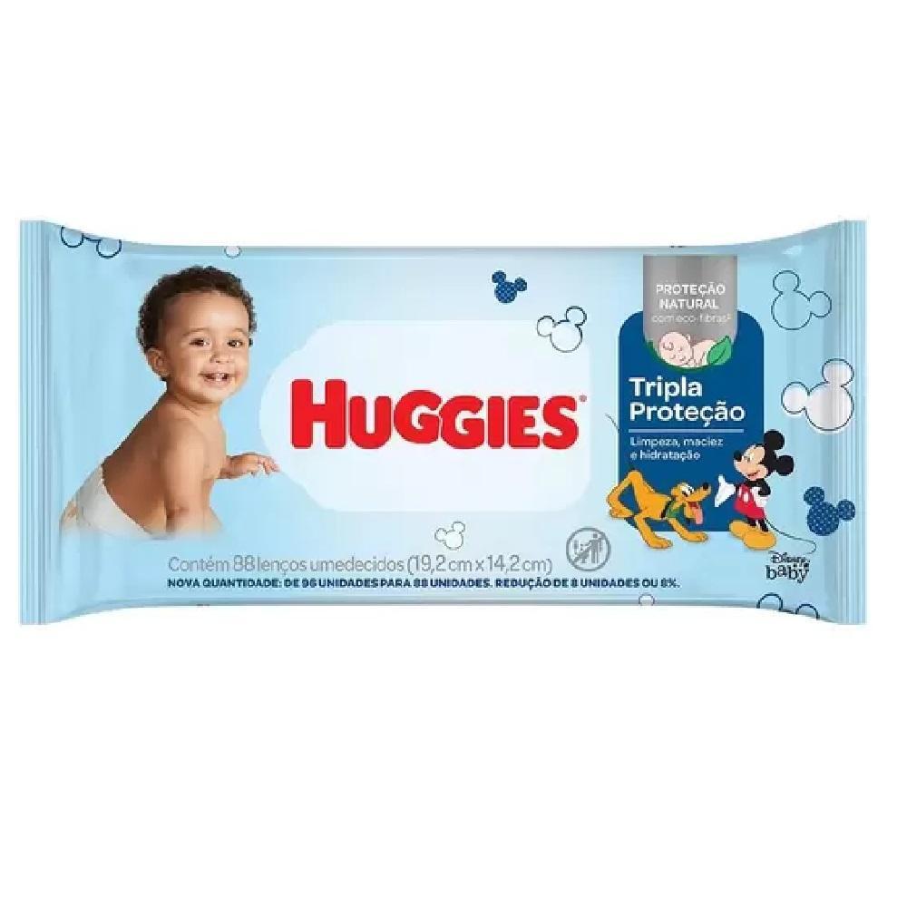 Lenço Umidecido de Tripla Proteção Disney Baby Huggies com 88 unid