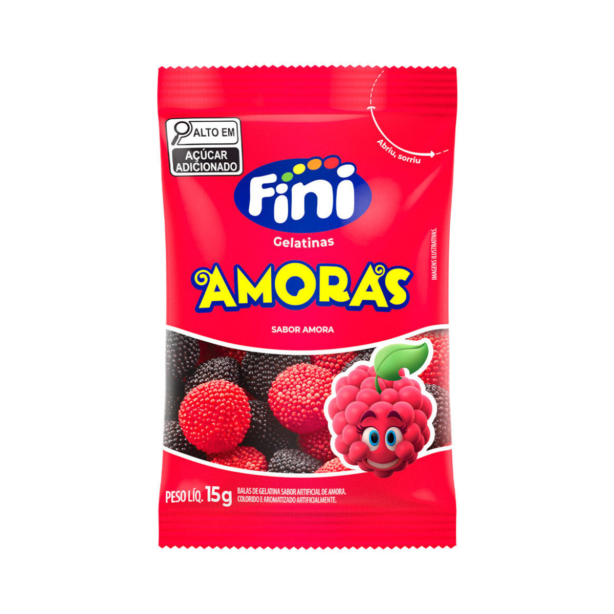 Bala Fini Gelatina Amoras 15g