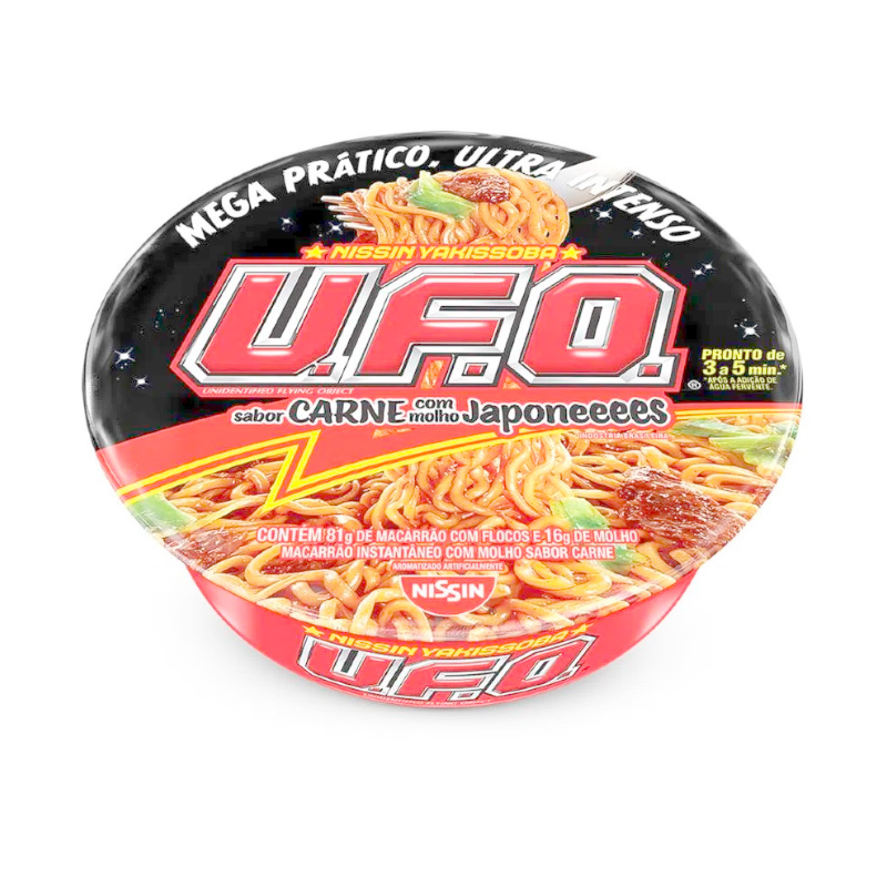 Macarrão Instântaneo Sabor Yakissoba Caipira Nissin UFO 93g