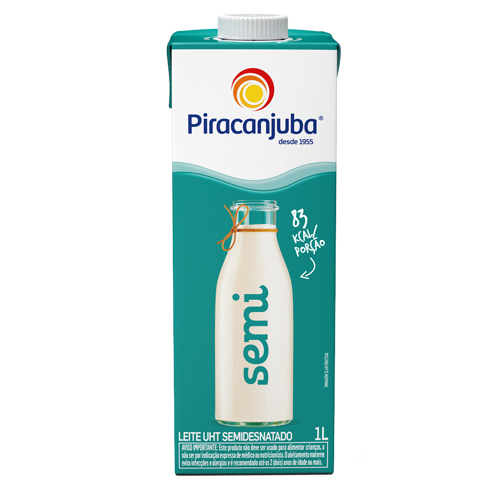 Leite Uht Semidesnatado Piracanjuba 1l