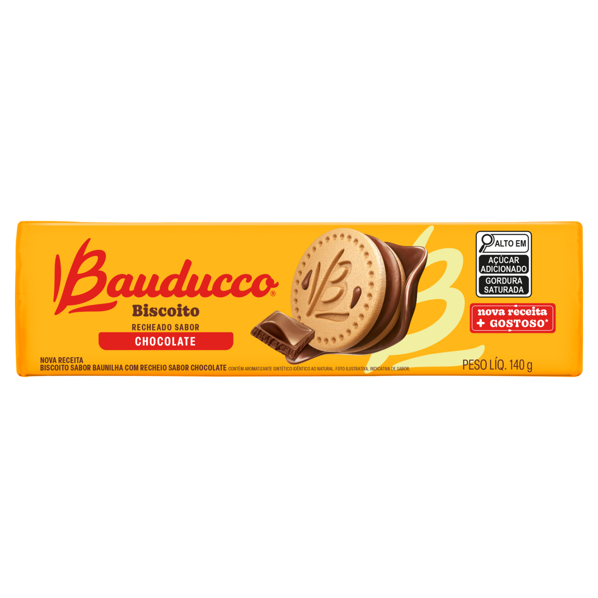 Biscoito Recheado Chocolate Bauducco 140g