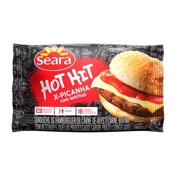 Hambúrguer Hot Hit X Picanha Seara 145g