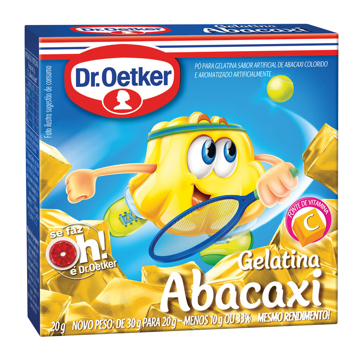 Gelatina em Pó de Abacaxi Dr Oetker 20g