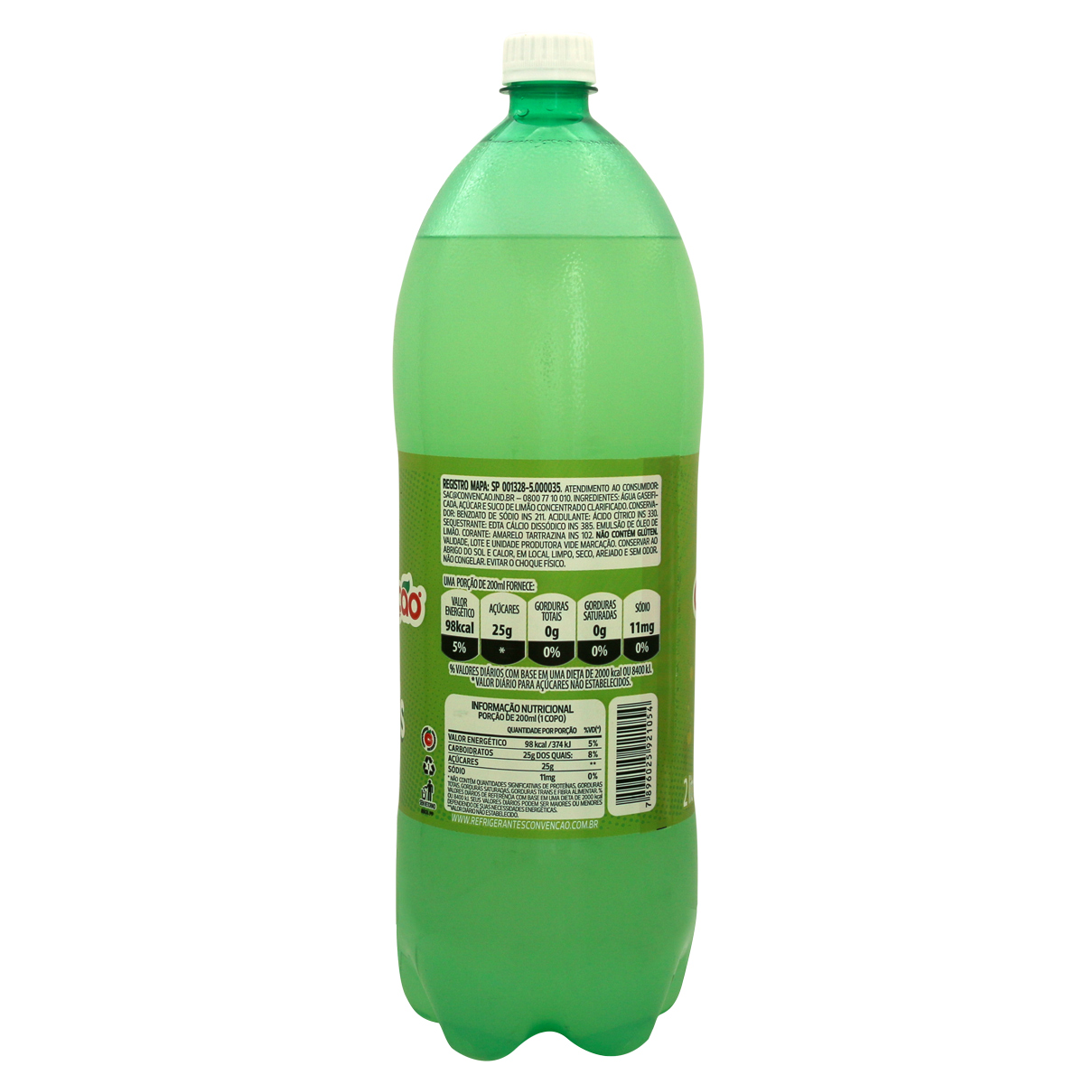 Refrigerante Convenção Limão Garrafa 2l
